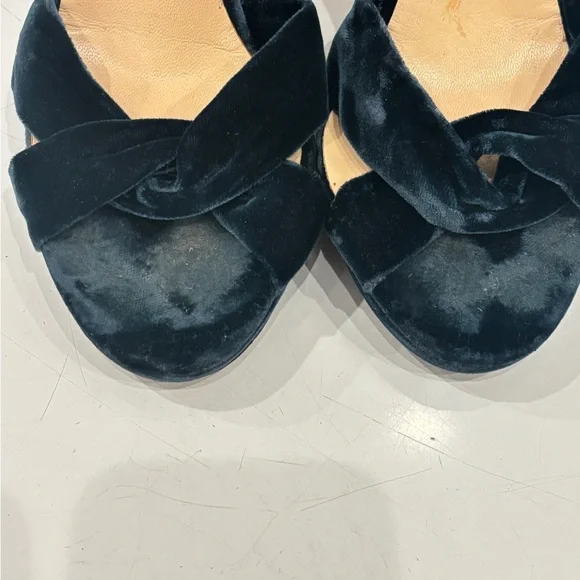 Jimmy Choo Women's Velvet Heels - Dark Blue size 39 - Picture 9 of 13